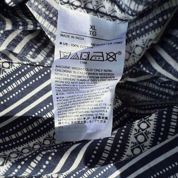 Banana Republic Slim Soft Wash Shirt Black/White XL NWT - Picture 5 of 5